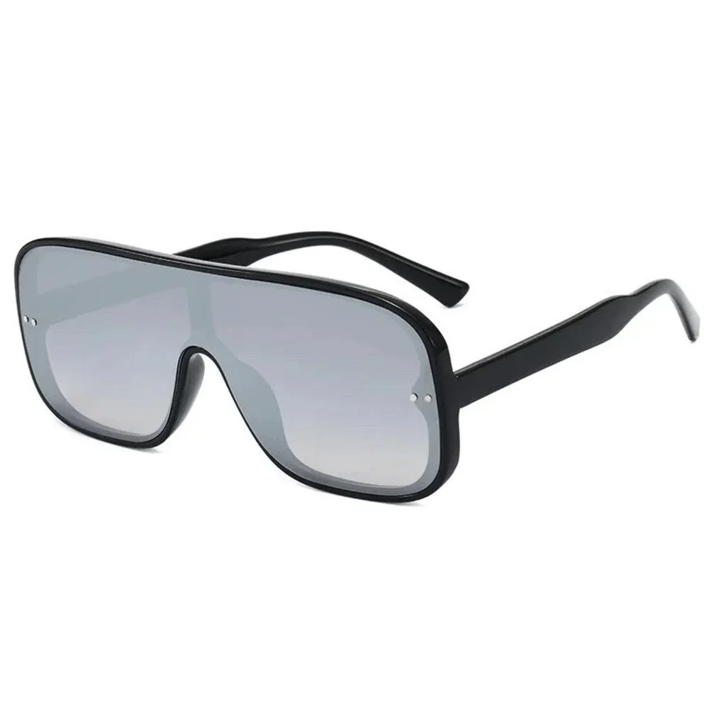 Shield Sunglasses Oversized Flat Top Mirrored Lens Fashion Visor Sunnies Lentes‎